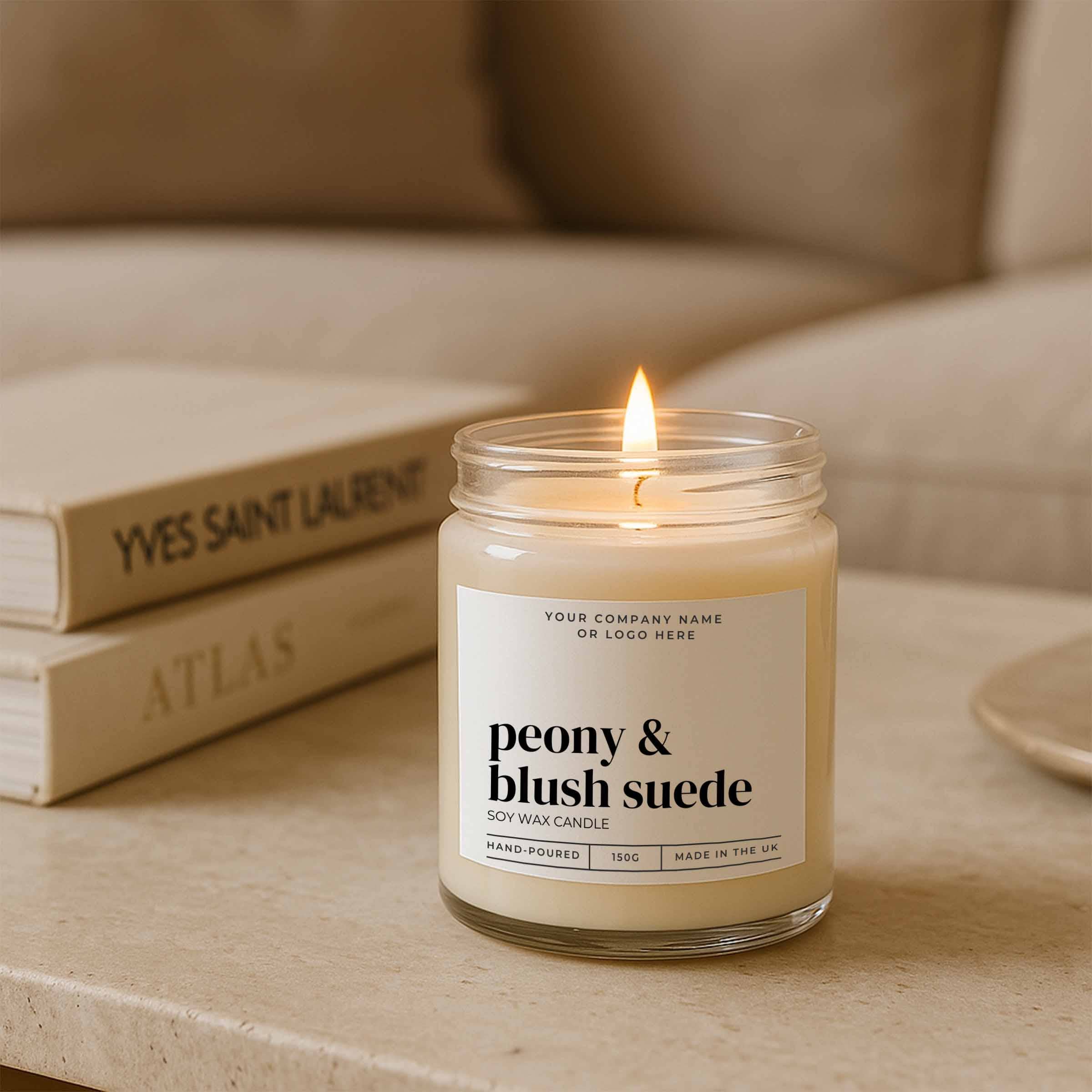 Candle Drop – wholesale Jar/filled candle – Label Style 3 | Wholesale White Label Soy Candle | Clear Jar5