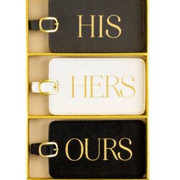 Eccolo - Wholesale Luggage Tag - Luggage Tag Set "His Hers Ours"