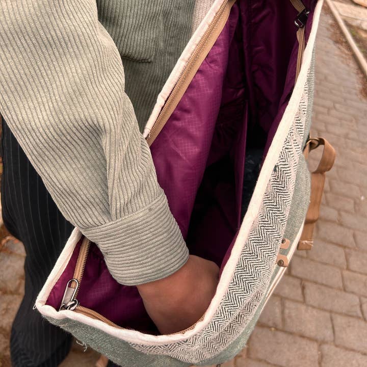 AW Artisan - Wholesale Backpack - Unisex - Hemp Trekking Backpack - Salvia1