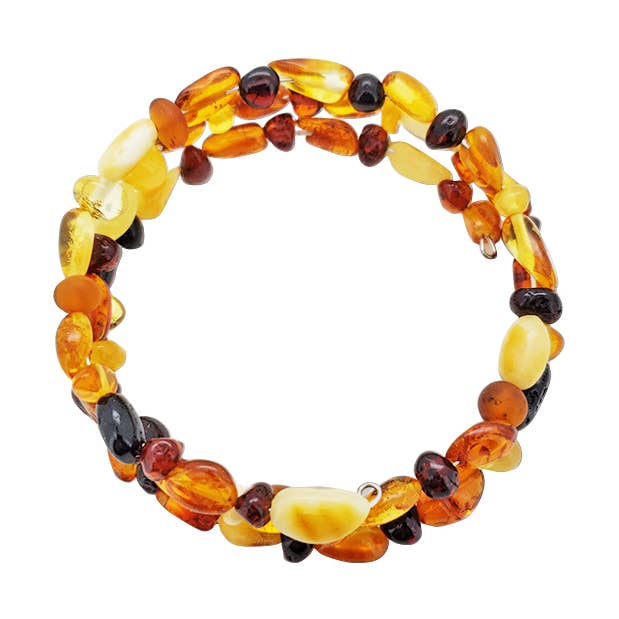 Mehrfarbiges Bernstein Memory Wire Armband für den Großhandel von Amberman