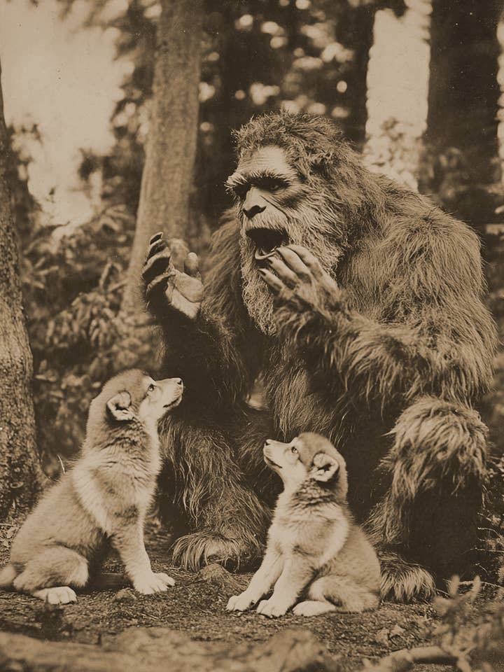 How do I explain it to a couple of cubs? - Bigfoot Art Prints – 8″x10″ Artwork in 11″x14″ Mat for wholesale by Mowbi