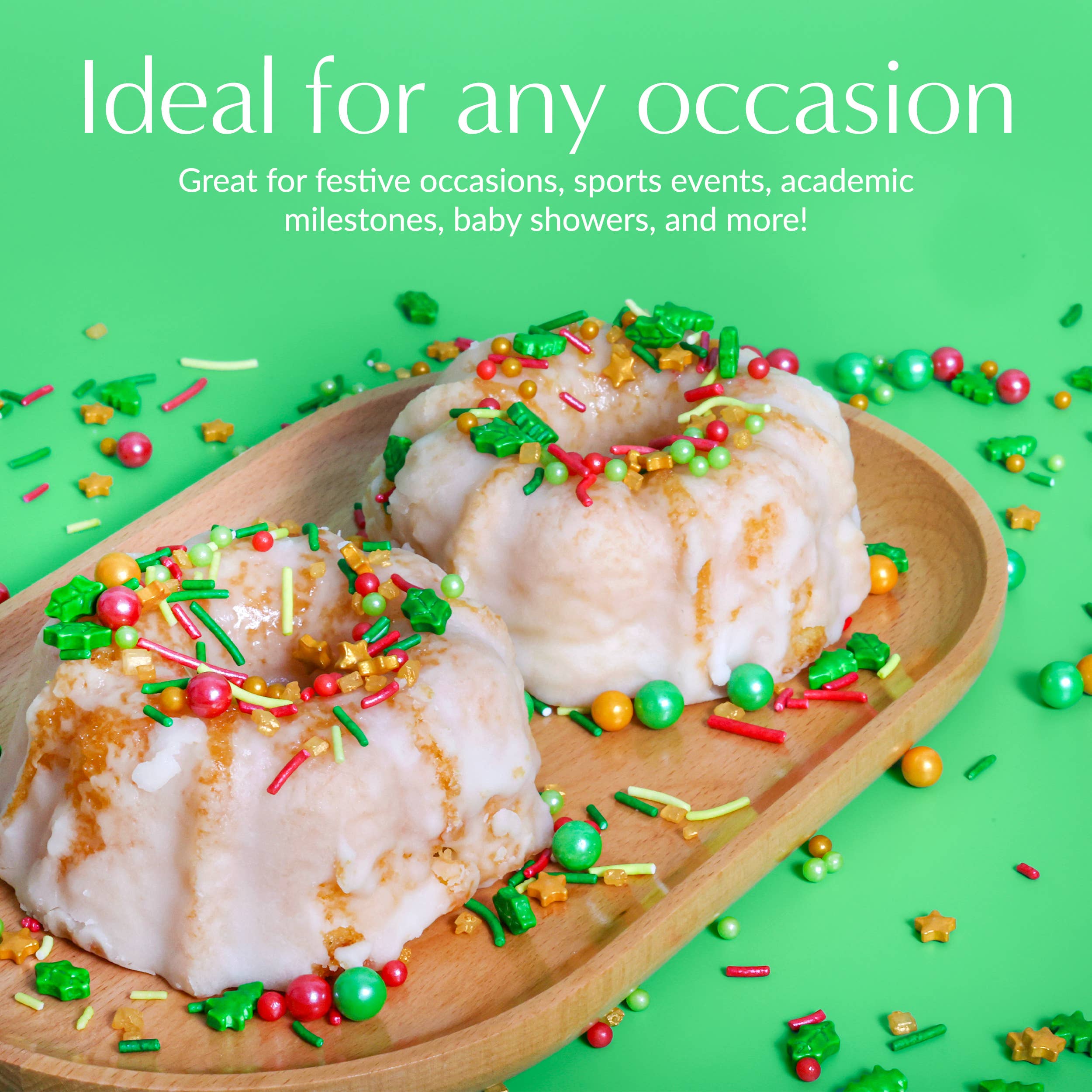 Sprinklemania - Wholesale Sprinkles - Sprinklemania Sprinkles : Holiday Mix2, 3.5oz Cube4