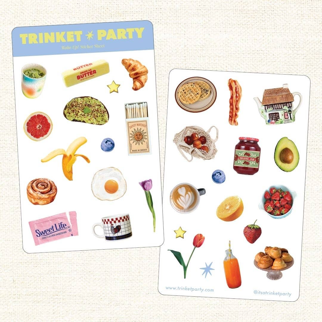 Trinket Party - Wholesale Sticker - Wake Up! Sticker Sheets1