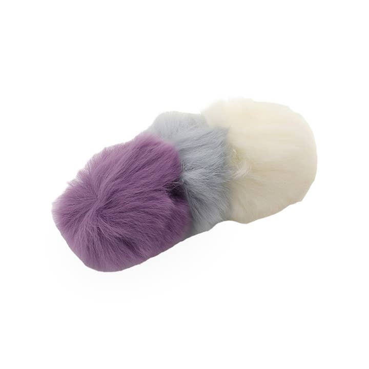Sensibling Corp. - Wholesale Barrette - Women's - Faux Fur Triple Pom Pom Barrette27