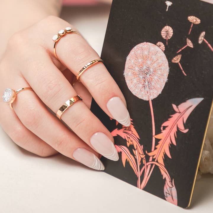 Mineral and Matter - Wholesale Multi-Stone Ring - Sisters Opal Ring Three Stone Ring Opal Trio Band White Opal4