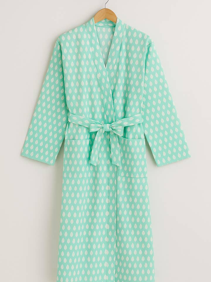 Mintgroene Regendruppeljas voor wholesale door Purple Mohar