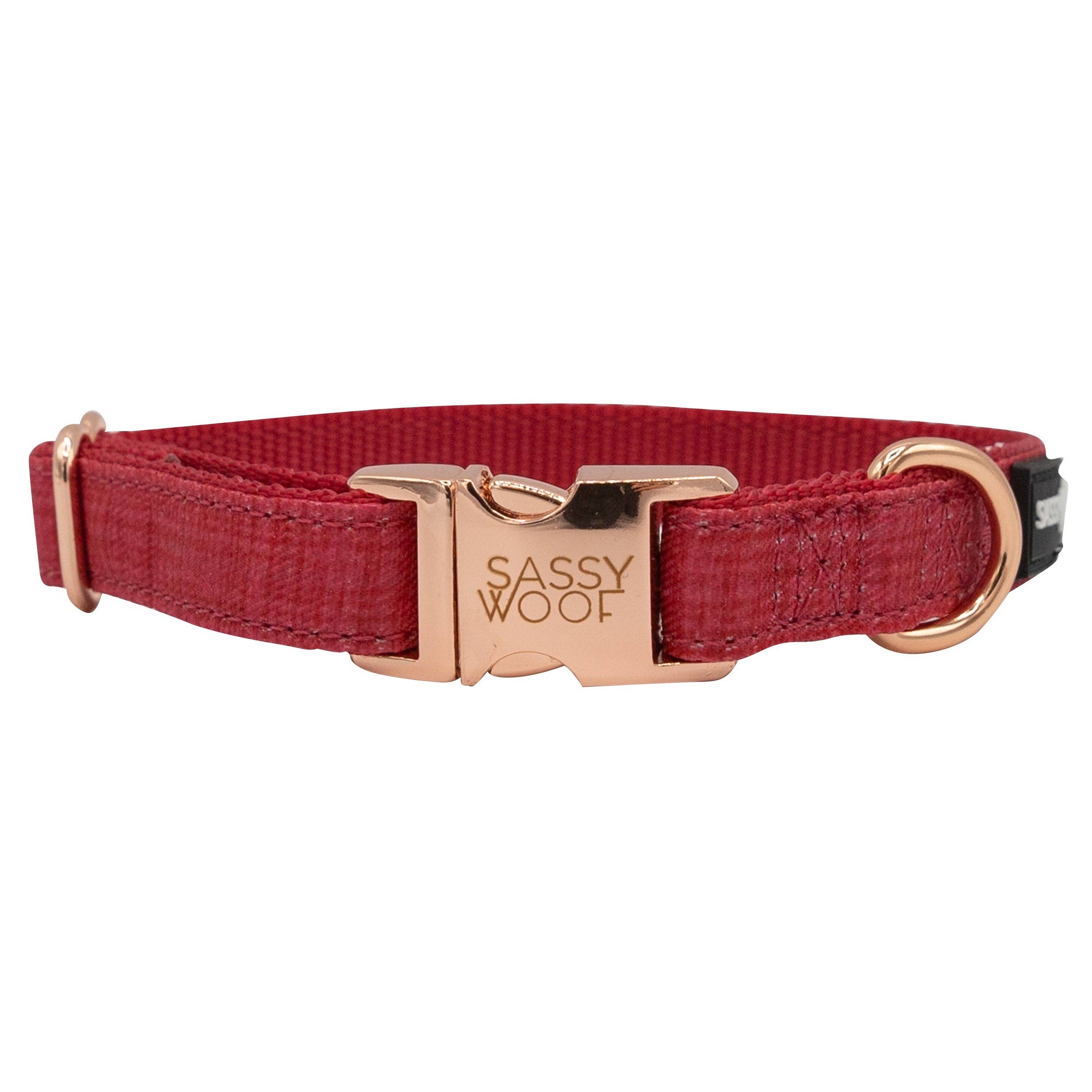 SASSY WOOF - Wholesale Pet Collar - Dog - Dog Collar - Merlot1