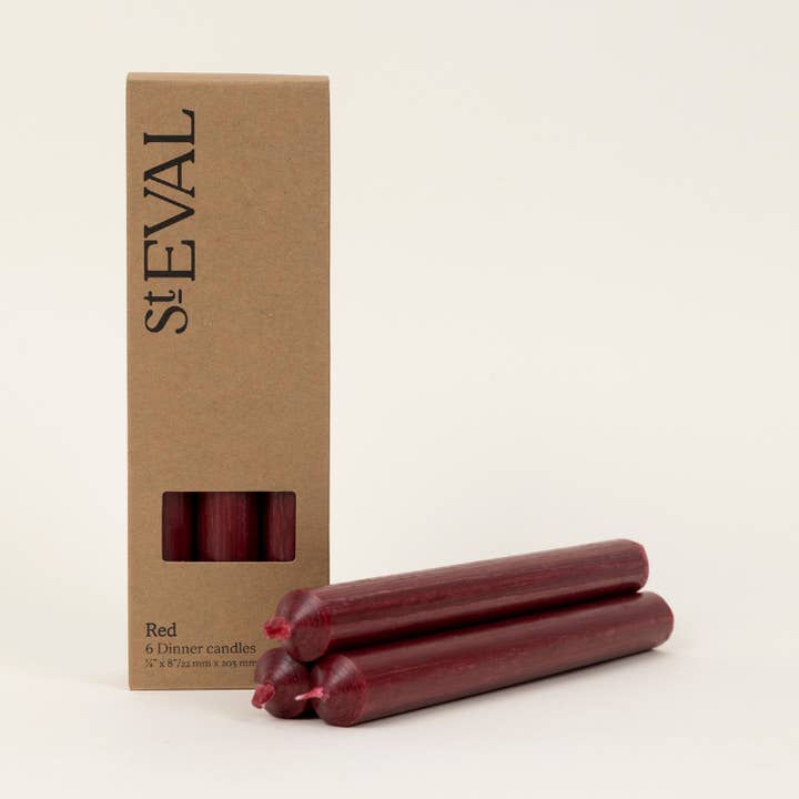 Red 7/8" x 8" Gift Pack, box of 6 for wholesale by St Eval