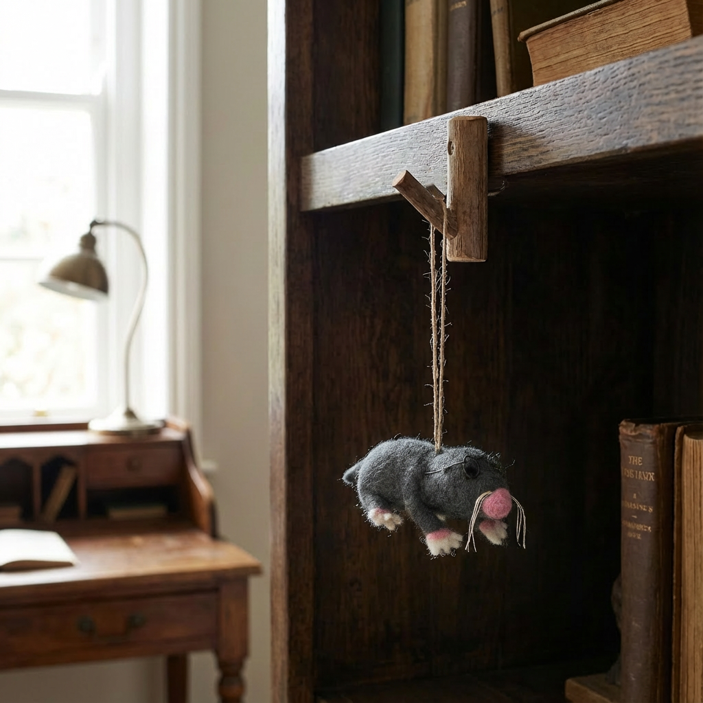 Felt So Good – wholesale Ornament – Handmade Felt Hanging Biodegradable Mole with Specs Decor5