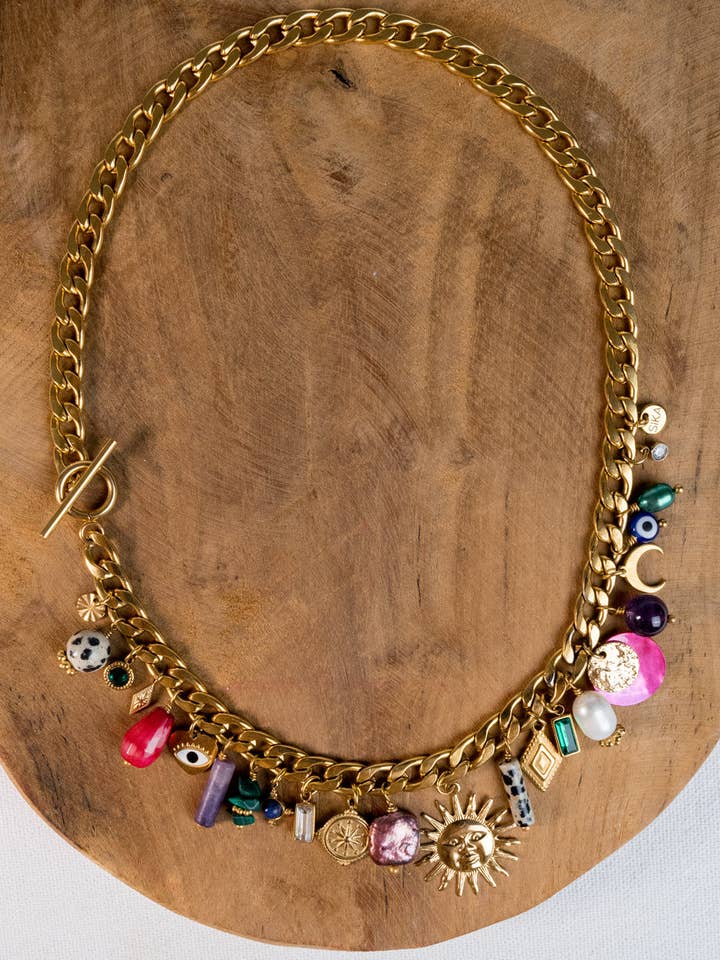 Colar Horia - Multi-pedras por atacado de SIKA BIJOUX