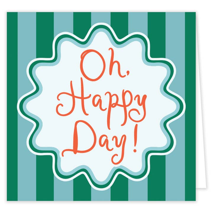 Oh Happy Day! Folded Enclosure Card for wholesale by Katherine Kelly Design