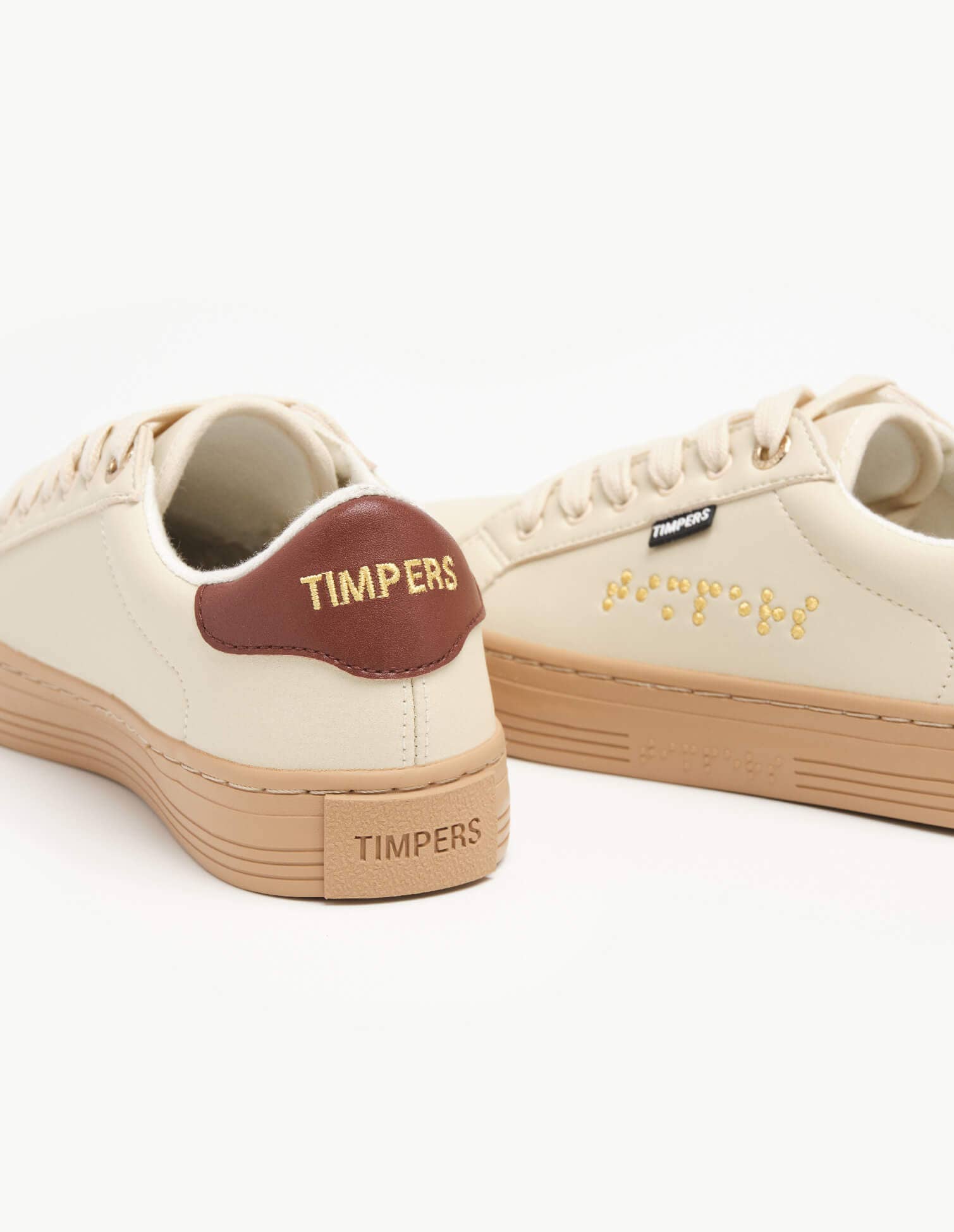 Timpers - Wholesale Lifestyle Sneakers - Unisex - Diseño de zapatillas veganas beige por personas con discapacidades3