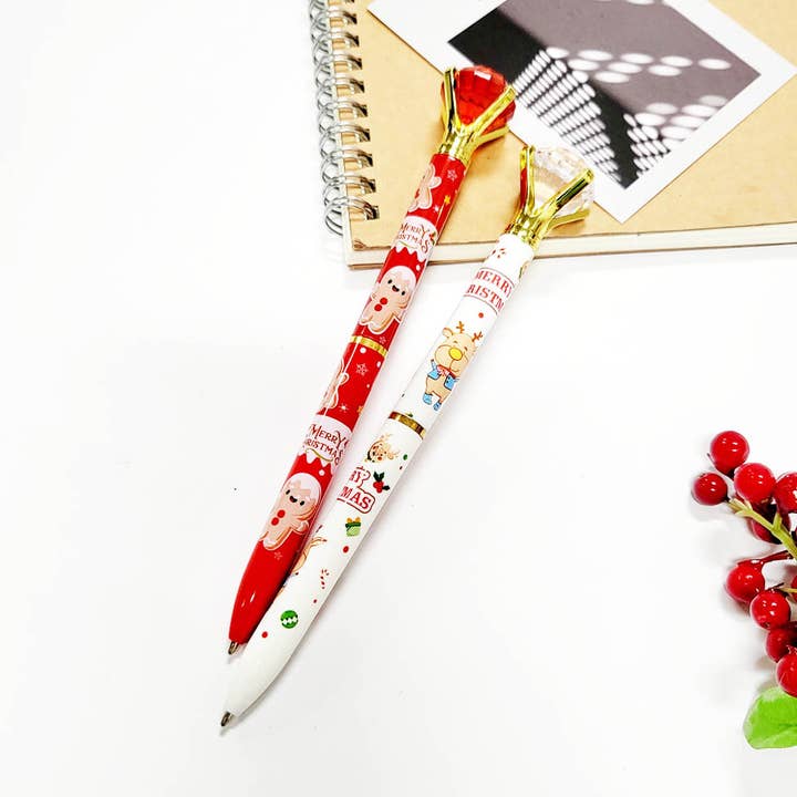 Assorted Color Christmas Diamond Pen for wholesale on Faire