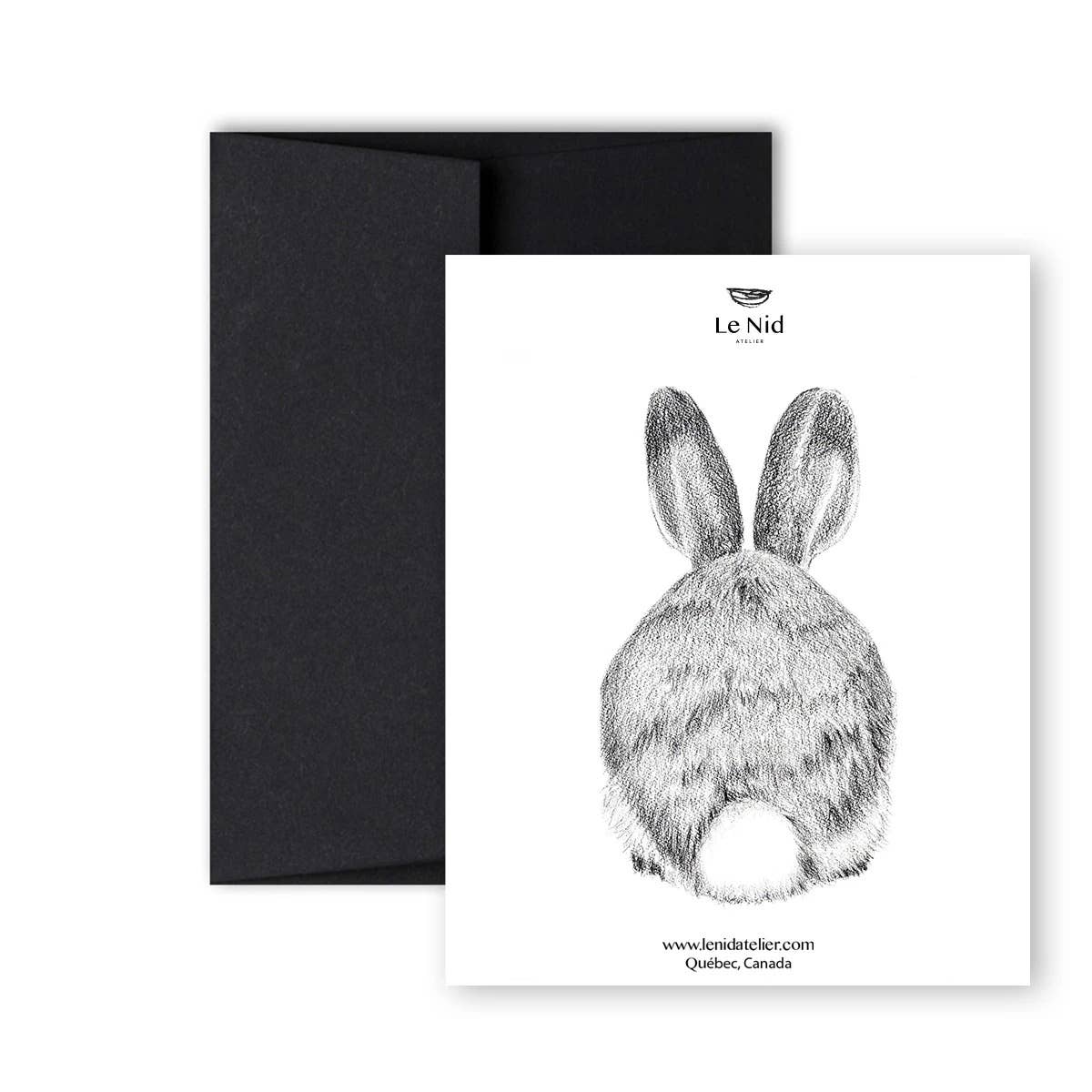 LE NID atelier - Wholesale Everyday Greeting Card - Rabbit Front And Back Greeting Card1