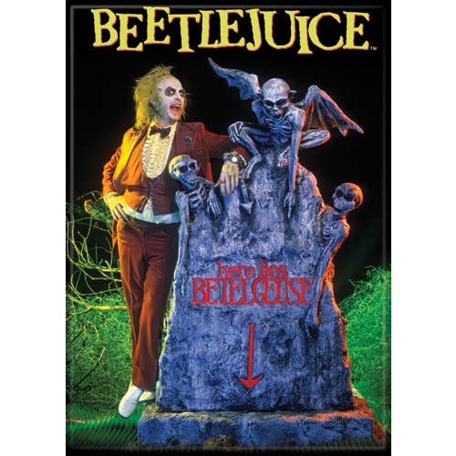 Beetlejuice Here Lies Magnet 2.5" x 3.5" for wholesale by Ata-Boy