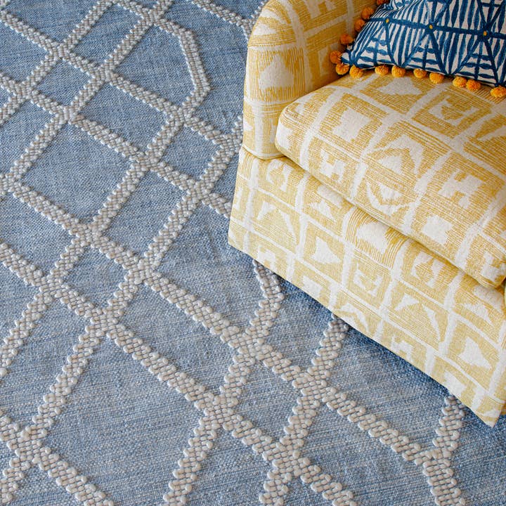 Cable Indoor/Outdoor Handmade Flatweave Rug for wholesale by Company C