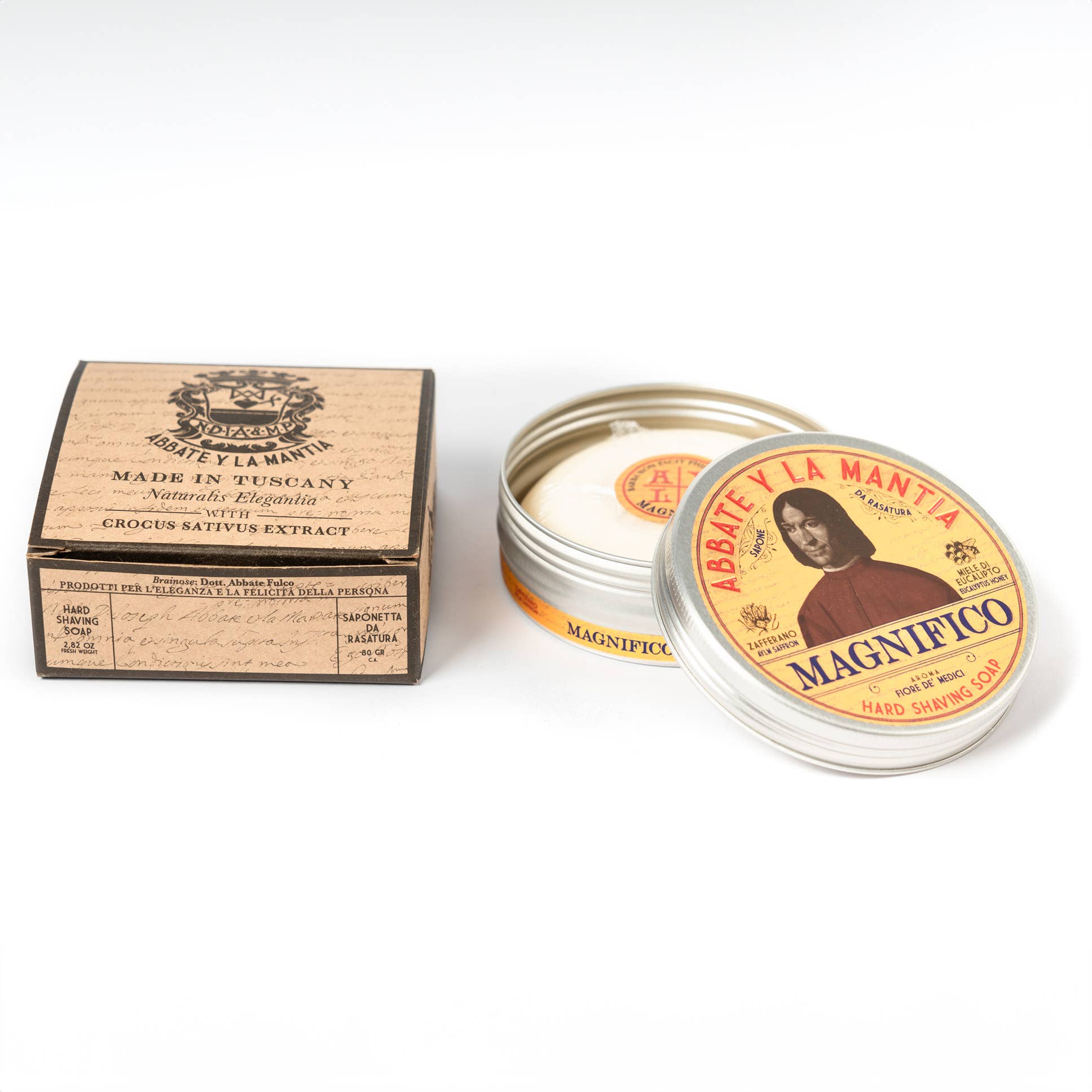 Abbate Y La Mantia - Wholesale Shaving Cream - Men's - Classic Elegance Shaving Soap | Saffron and Honey2