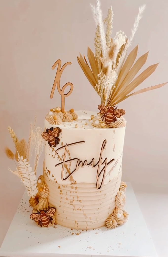 Harwill and Fox – wholesale Tårta/Cupcake Topper – Honungsbietema Tårtsmycke Ålderstoppare och Tillbehörspaket0