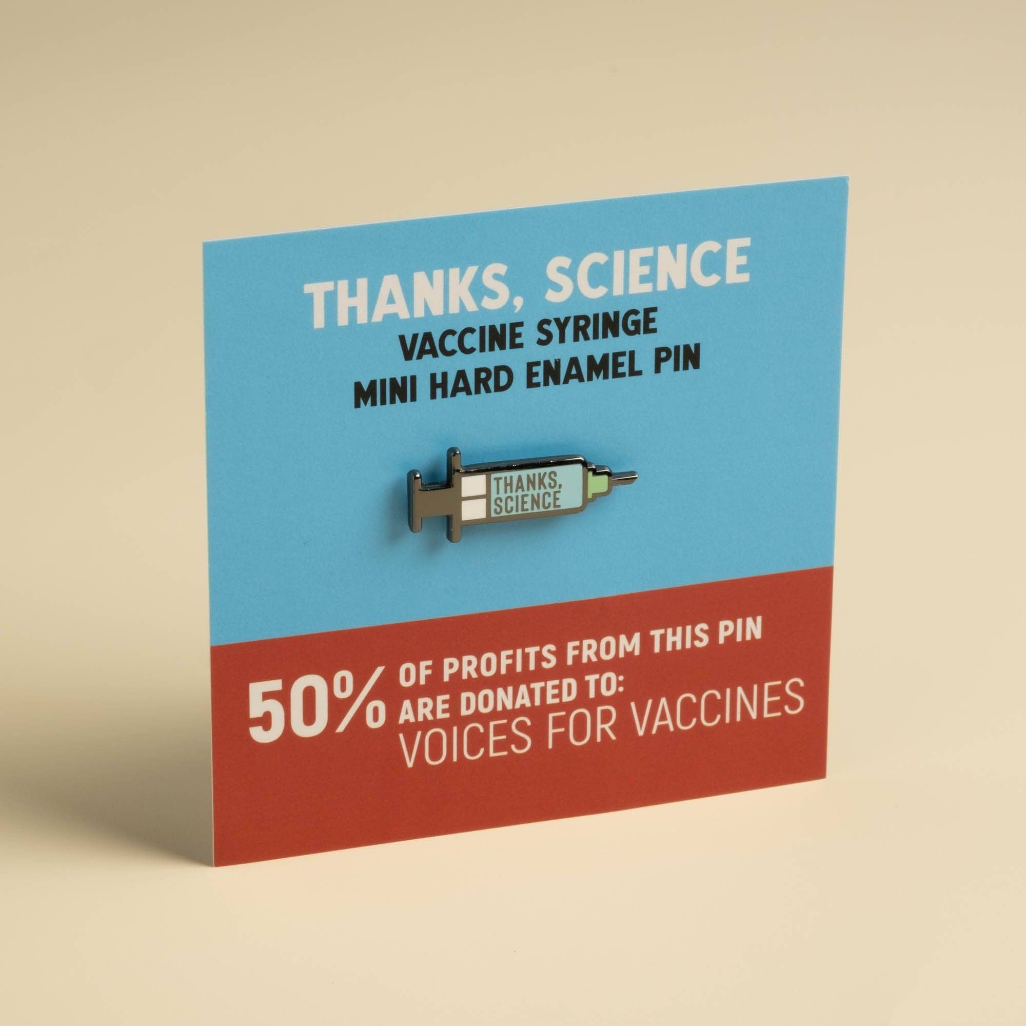 Dissent Pins - Wholesale Lapel Pin/Button - Thanks, Science - Vaccine Syringe Mini Pin2