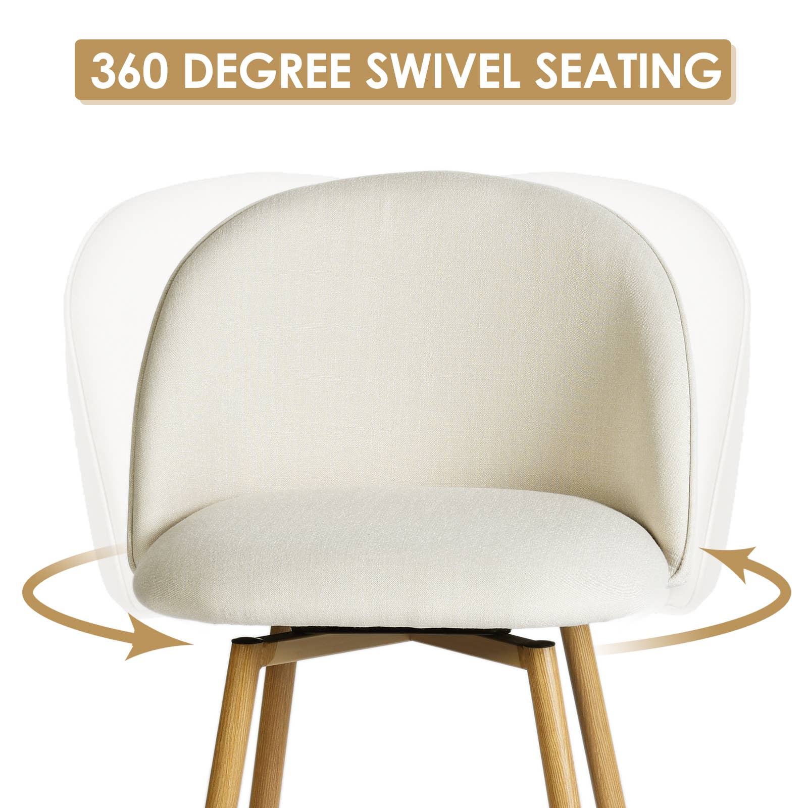 39F Inc. - Vente Tabouret - Tabourets de bar pivotants 26,8 pouces en tissu - Beige/Gris/Bleu19