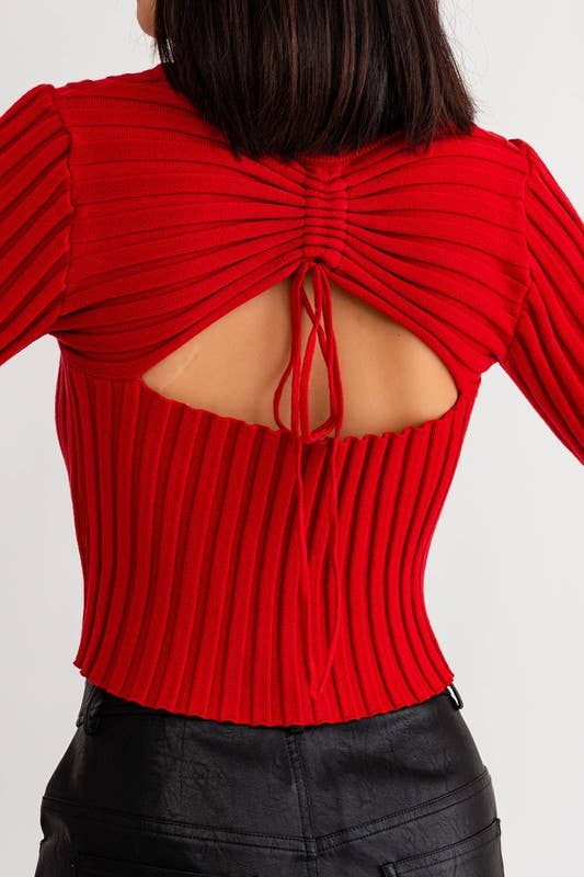 LE LIS - Wholesale Blouse - Women's - BACK SHIRRING LONG SLEEVE TOP21
