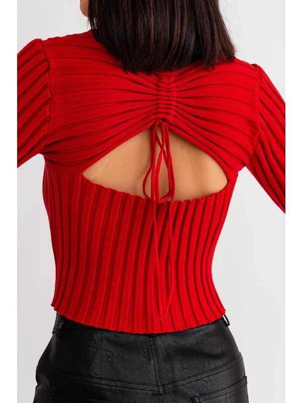 LE LIS - Wholesale Blouse - Women's - BACK SHIRRING LONG SLEEVE TOP21