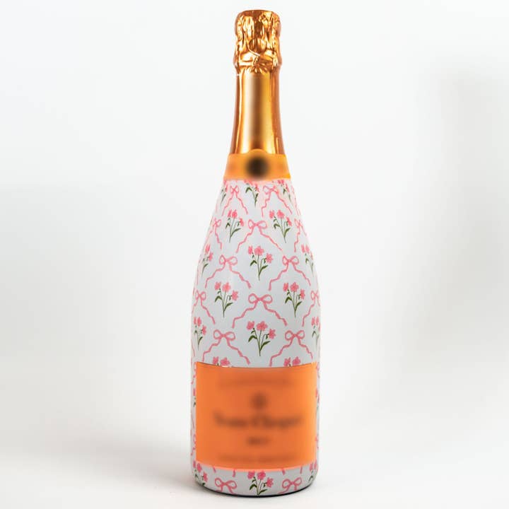 Beau Bottles Roze Strikken en Bloesems - Champagne Collectie voor wholesale door Beau Bottles