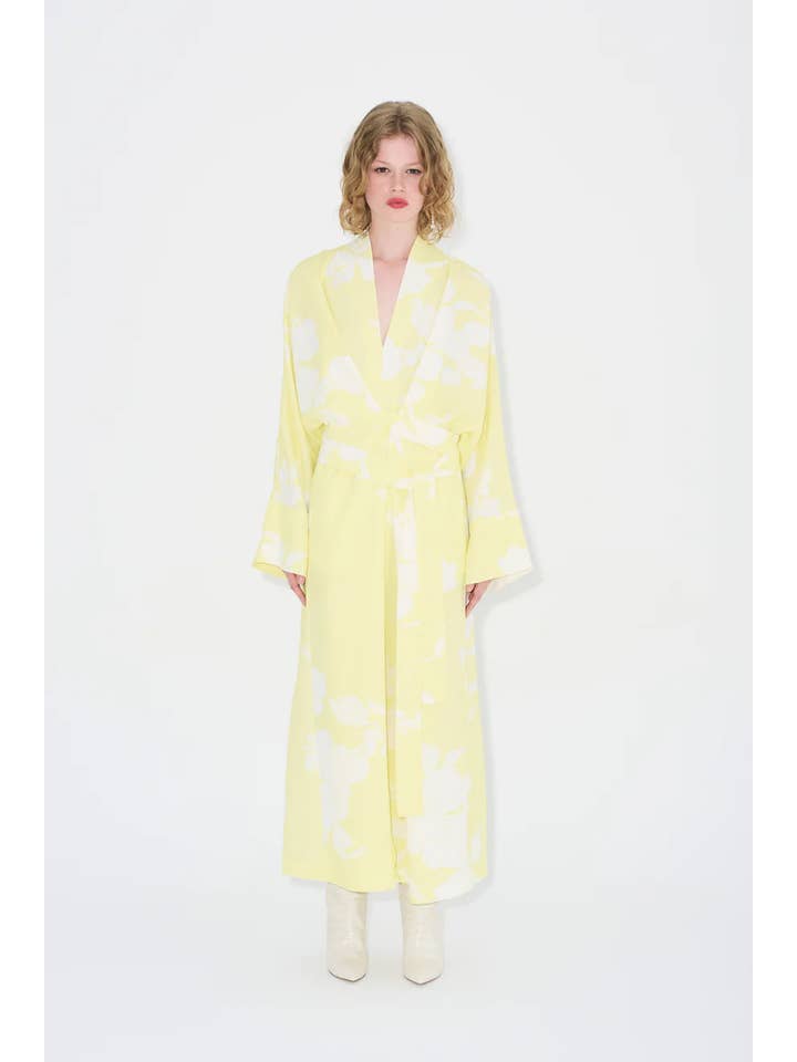 eikō ai - Wholesale Dress - Women's - Nuss Kimono Dress - Yellow