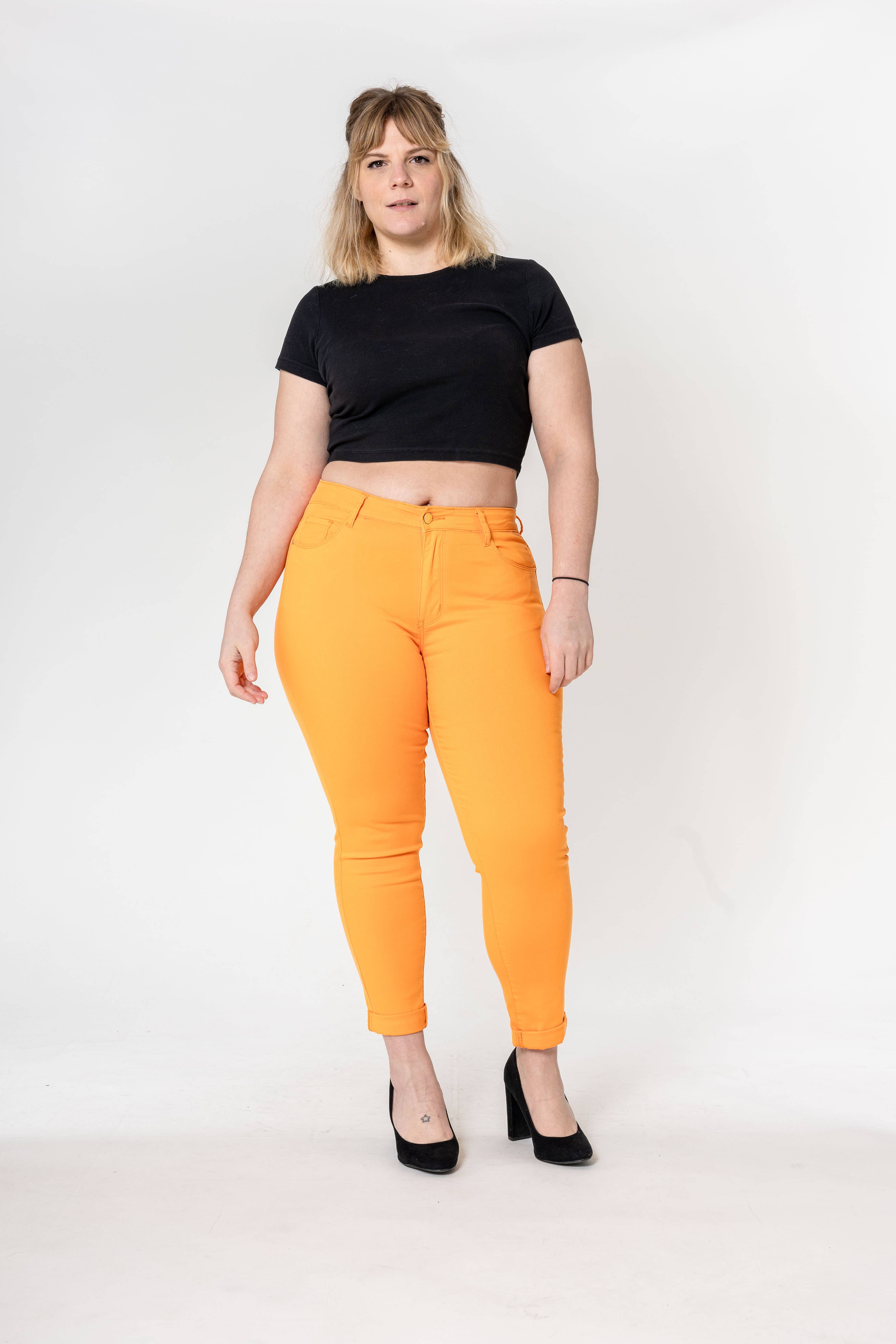 Nina Carter – Calças - Mulher por atacado – Tamanho Plus Curve Plus Tamanho Voltar ao Pescoço P19998