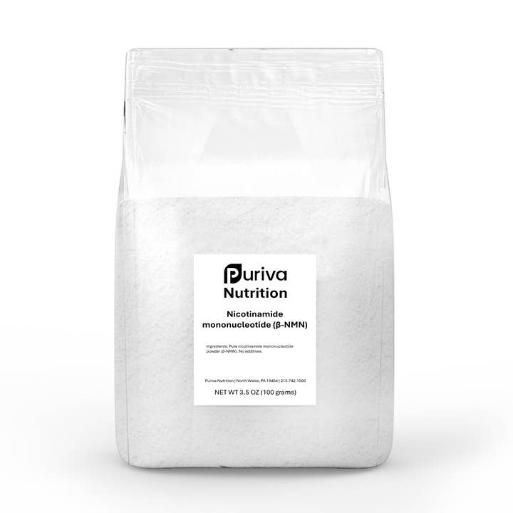 NMN-Pulver (Nicotinamid-Mononukleotid | β-NMN) NAD+-Vorstufe, 100 Gramm, Puriva Nutrition für den Großhandel von Puriva Nutrition
