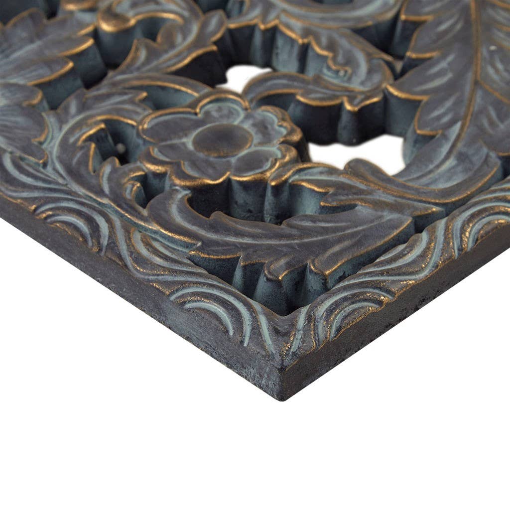 Olliix - Wholesale Gallery Wall Set - Antique Carved Wooden Boho Wall Art Decor, Dark3