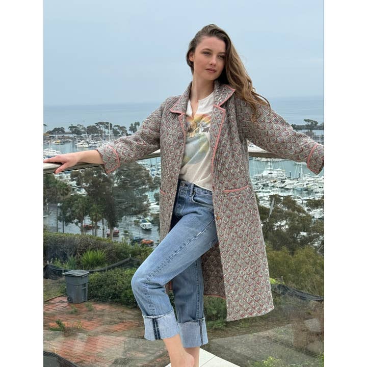 The Fox and The Mermaid - Vente Veste – femme - Veste légère imprimée au bloc pour le printemps (Tashma)1