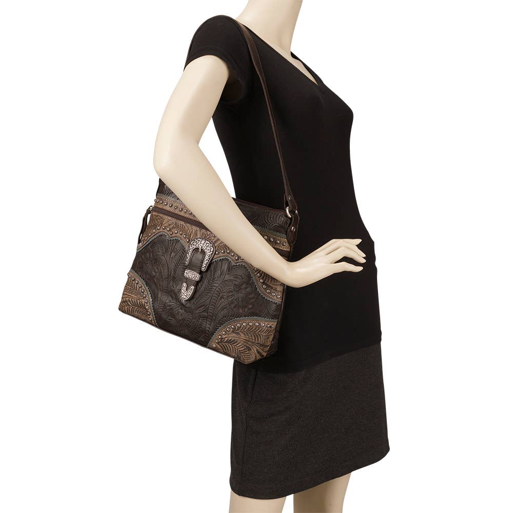 American West – Engroshandel Skuldertaske – til kvinder – Saddle Ridge Zip Top Skuldertaske10