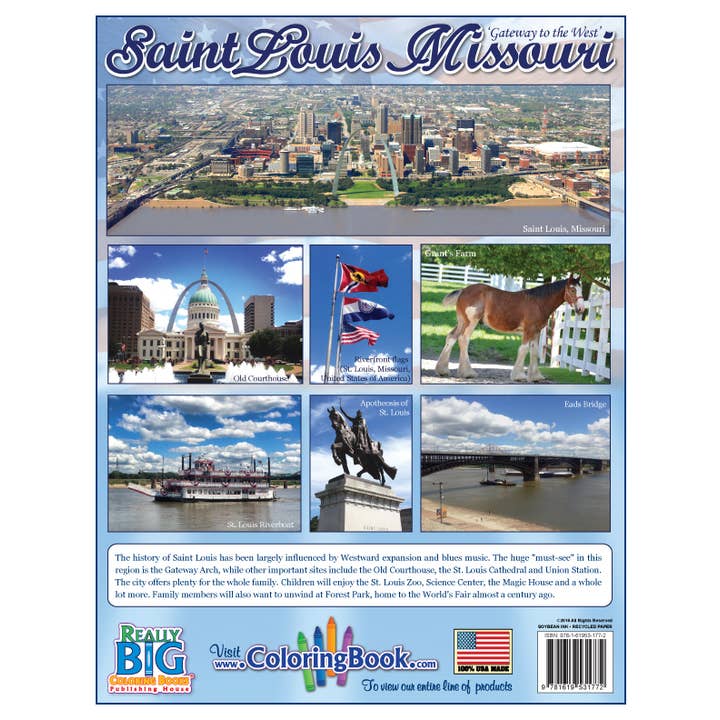 Really Big Coloring Books | ColoringBook.com - Wholesale Coloring & Activity Book - Kids & Baby - Saint Louis ‘Gateway to the West’ Coloring Book 8.5 x 114