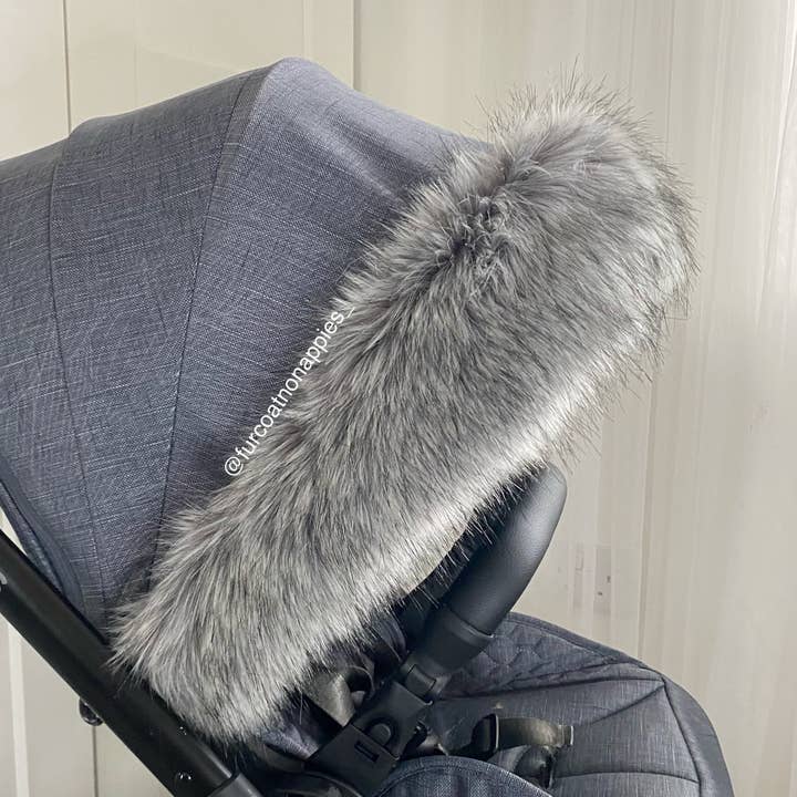 Universal Husky Faux Fur Barnvagn Hood Trim för wholesale av Fur coat no nappies U.K. ltd