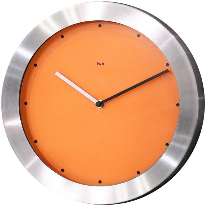 Bai 11in Signature Orange Wall Clock for wholesale by Bai