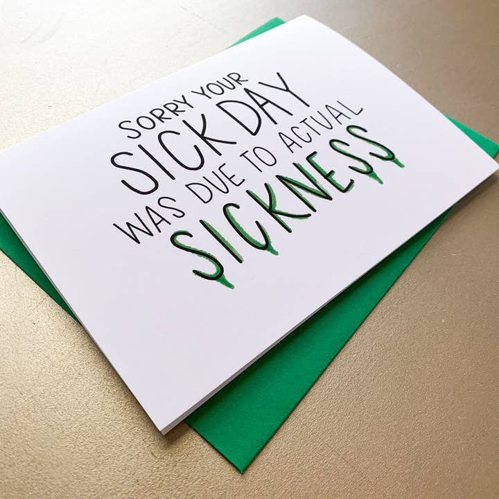 Stone Donut Design, LLC - Vente Carte de bon rétablissement - Carte drôle faite à la main pour le jour de la maladie,2