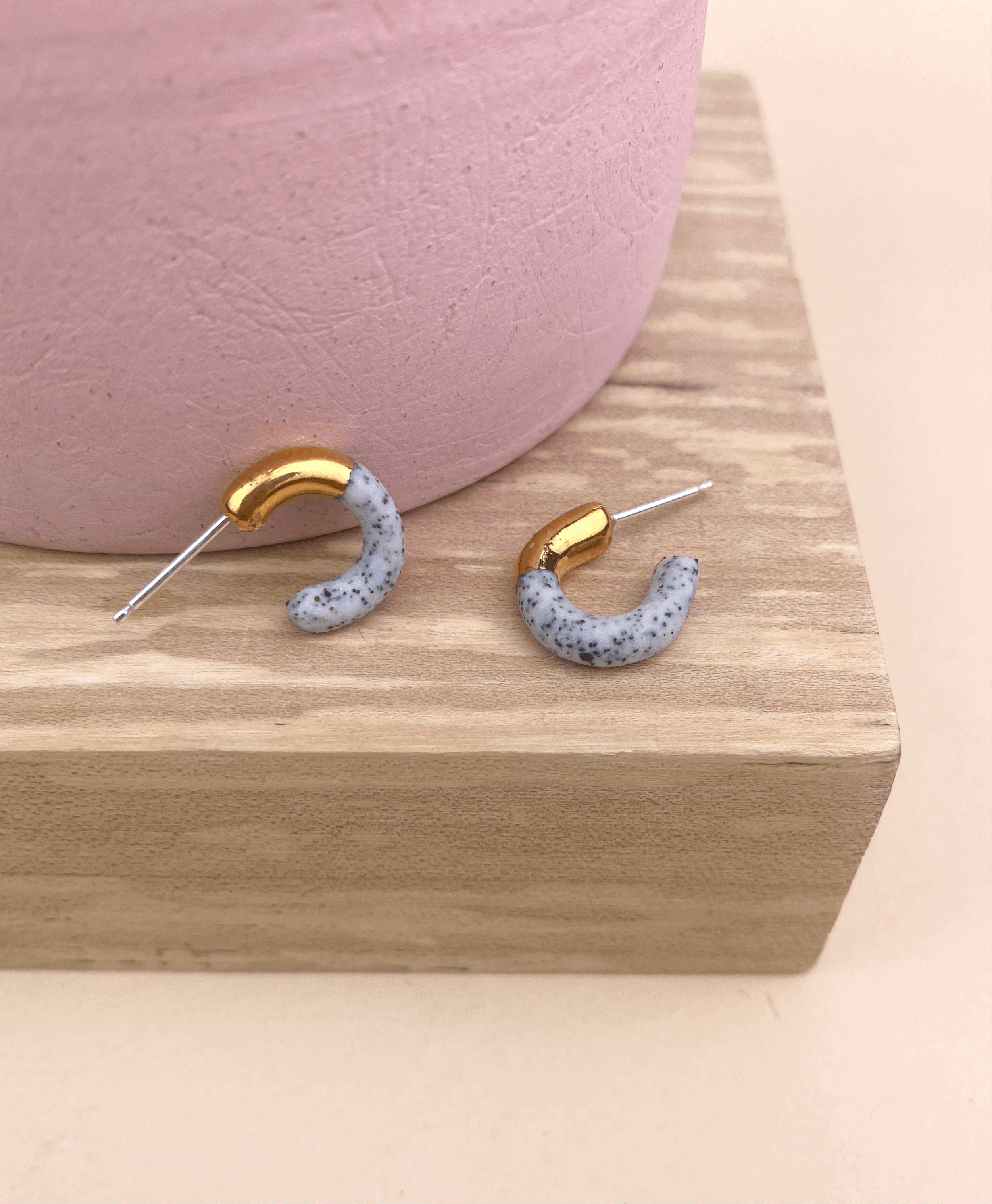Barrow PDX - Wholesale Hoop Earrings - Porcelain Hoop Studs - Multiple Colors5