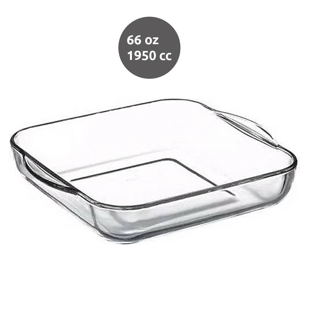 Hakan - Wholesale Baking Dish - Borcam Square Oven Tray, Glass Baking Dish, 66 Oz (1950 cc)1