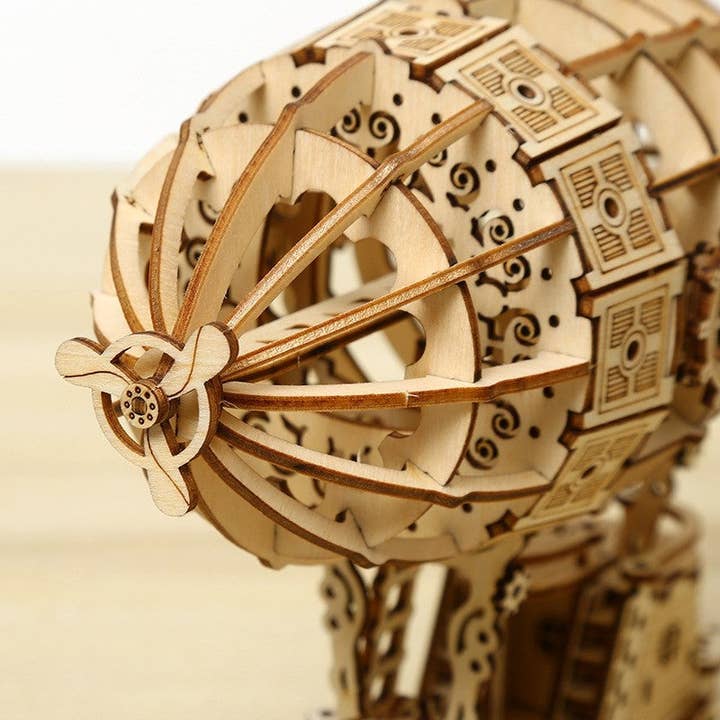 Wooden 3D Airship Puzzle Toy for wholesale on Faire2