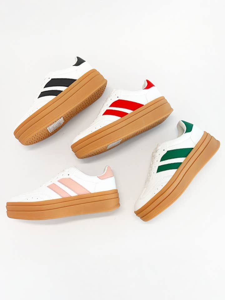 TOPPING-03 DOUBLE STRAP DESIGN PLATFORM SNEAKERS for wholesale by CCOCCI