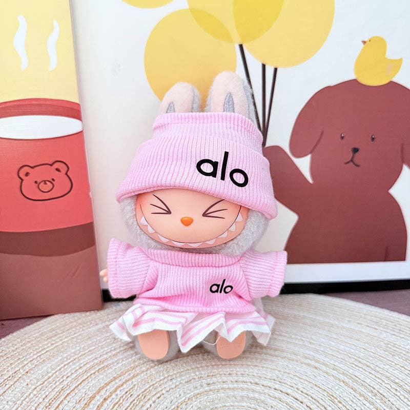 Little Trendy - Wholesale Doll Clothing - Kids - 17cm cute monster dolls Fashionable sports suits-3pcs set2