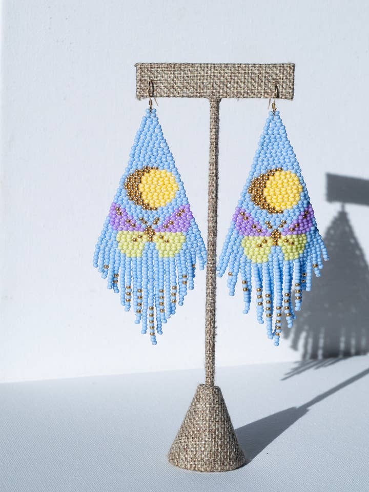 Metamorphosis moon earrings for wholesale by Con Cariño Design