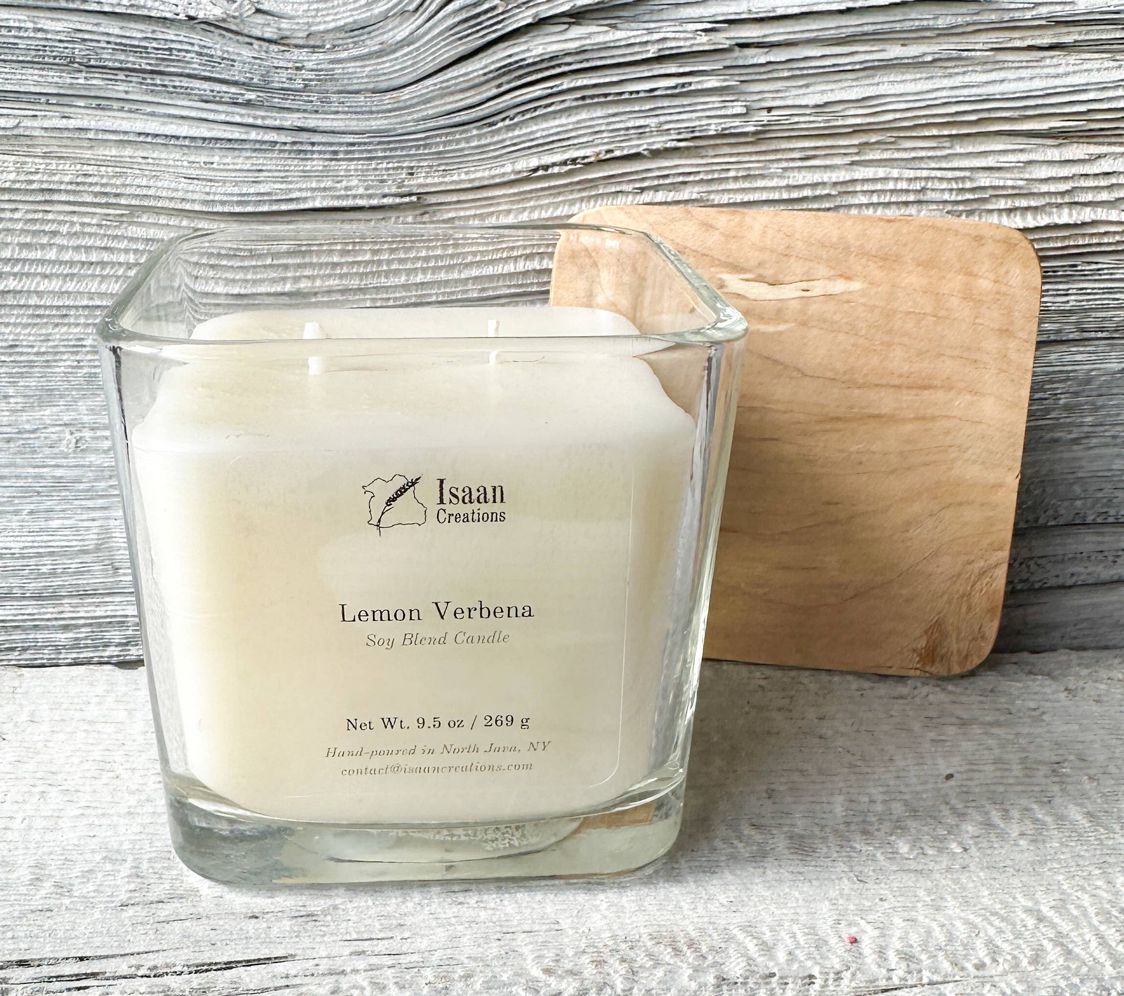 Isaan Creations - Wholesale Jar/Filled Candle - Lemon Verbena Candle (9.5 oz)