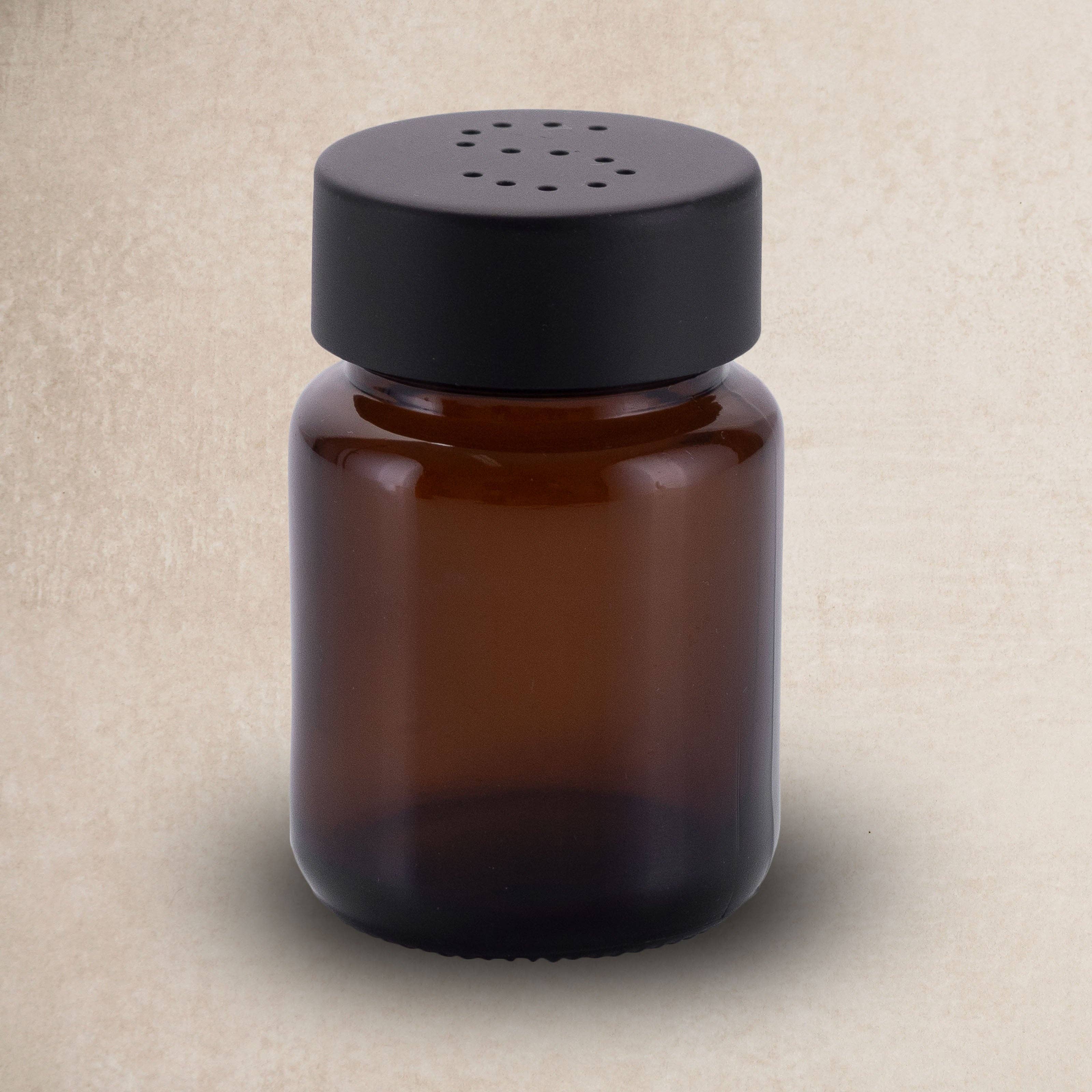 Koffs Design - Wholesale Salt & Pepper Shaker Set - Salt and pepper shakers made of brown glass with stainless steel lid0