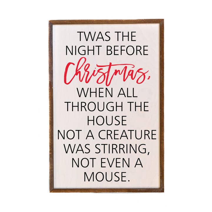 12x18 Twas The Night Before Christmas - Christmas Decoration for wholesale by Driftless Studios