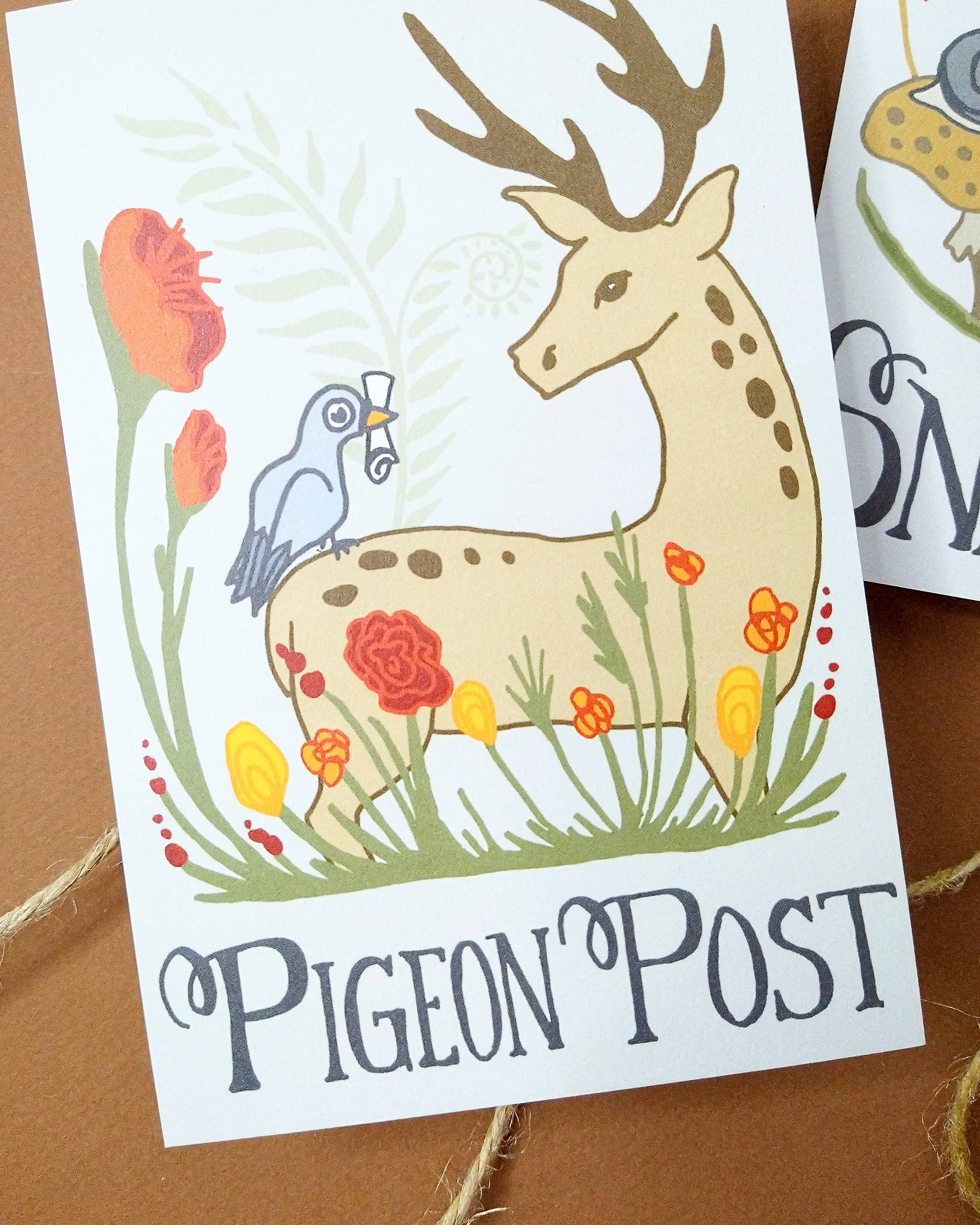 Peppercorn Paper - Wholesale Postcard - Pigeon Post Forest Animal Postcard2
