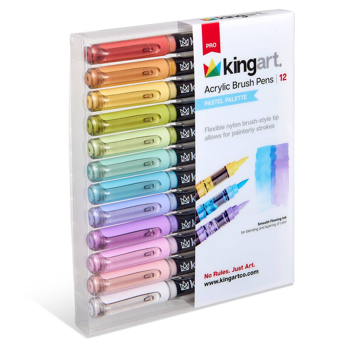 KINGART - Wholesale Stiften - Acrylverf Penseelstift - 12 Pastelkleuren11