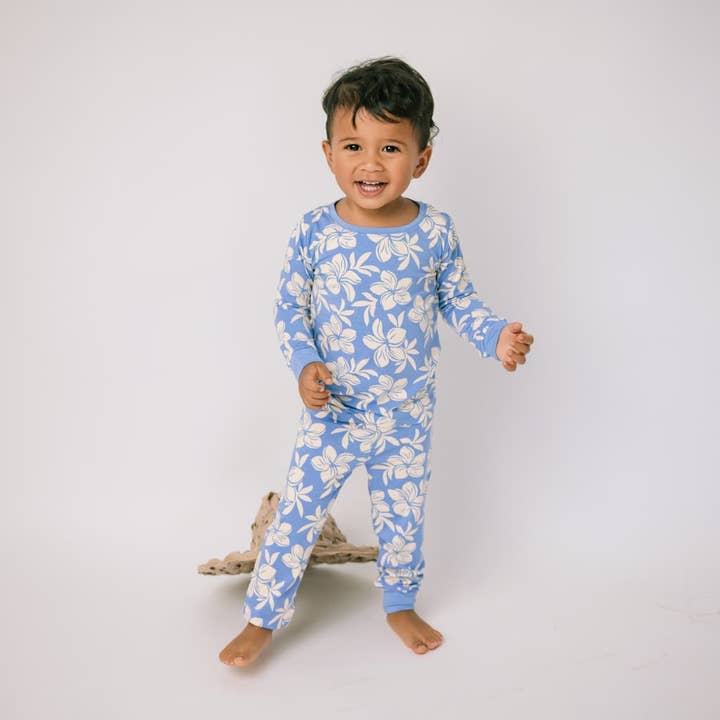 Coco Moon - Wholesale Sleepwear Set - Kids - Plumeria Dreams Long Bamboo Pajamas1
