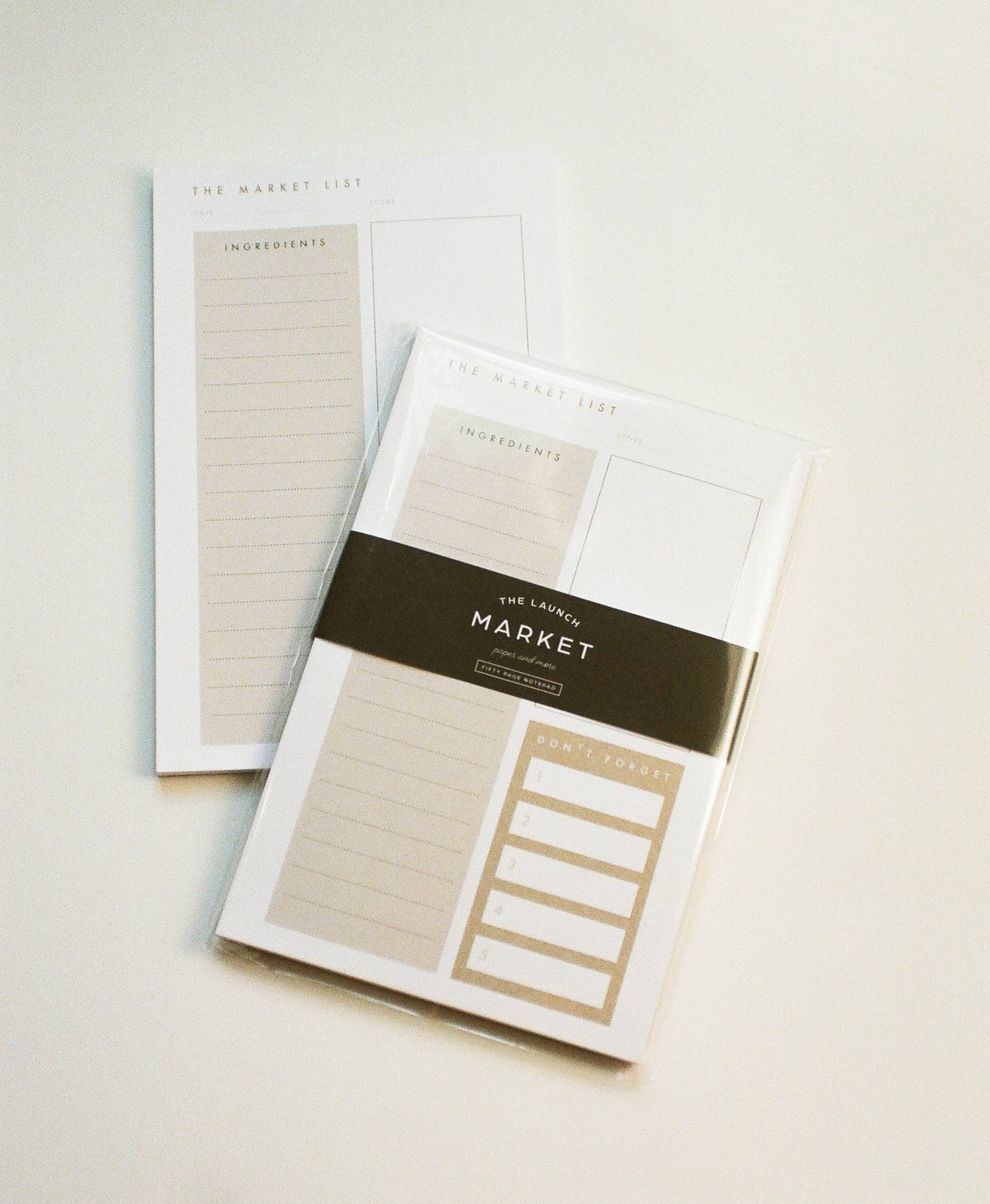 The Launch Market – Engroshandel Notesblok – Indkøbsliste2